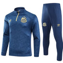 Conjunto Peixão Zíper Curto Treino Azul 2024/25