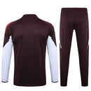 Conjunto Bayern de Munique Zíper Curto Treino Vinho 2024/25