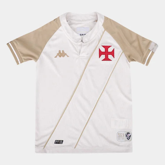 Conjunto Vasco Infantil III 24/25 Kombat Jogador Kappa - Bege