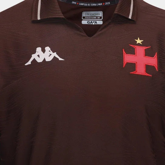 [ Pré Venda ]Camisa Vasco III 25/26  Kappa Masculina - Marrom