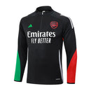 Conjunto Arsenal Zíper Curto Treino Preto 2024/25