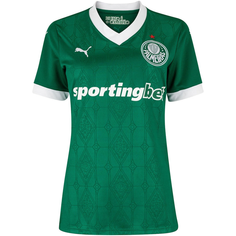 Camisa Palmeiras I 25/26 s/n Torcedor Puma Feminina - Verde
